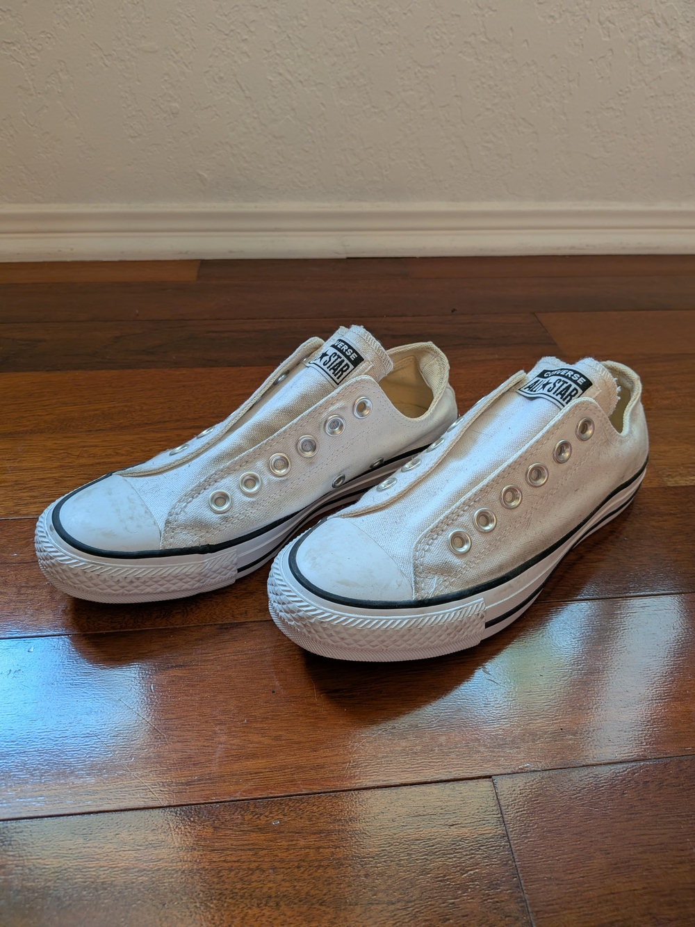 Converse White Slip-On Low Top Sneakers